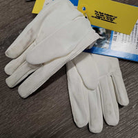 Pr Cotton Riding Gloves, pkg *new?/xc, dirt?stains
