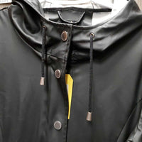 Light Vinyl Rain Jacket, zipper, hood *vgc, mnr stain?
