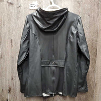 Light Vinyl Rain Jacket, zipper, hood *vgc, mnr stain?
