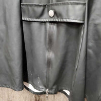 Light Vinyl Rain Jacket, zipper, hood *vgc, mnr stain?
