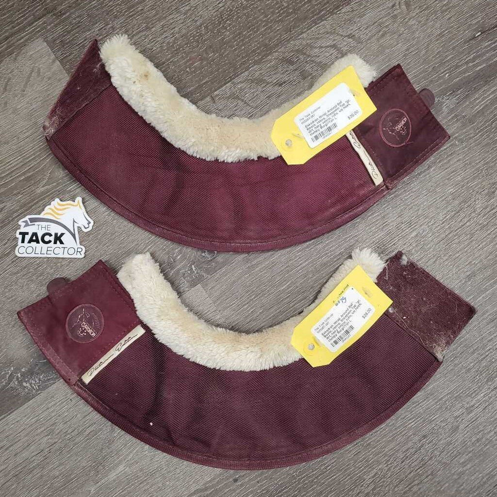 Wrap Around Bell Boots, velcro, Sheepskin Top *gc, dirt, hairy velcro, rubs, sm holes, clumpy