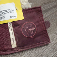 Wrap Around Bell Boots, velcro, Sheepskin Top *gc, dirt, hairy velcro, rubs, sm holes, clumpy