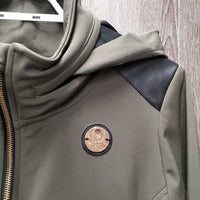 LS Short Riding Jacket, Fleece Lining, zip off hod *vgc, clean, hairy lining, cuff stains
