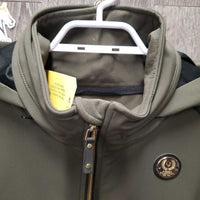 LS Short Riding Jacket, Fleece Lining, zip off hod *vgc, clean, hairy lining, cuff stains