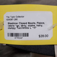 Closed Boots, Fleece, velcro *gc, dirty, stains, hairy, clumpy
