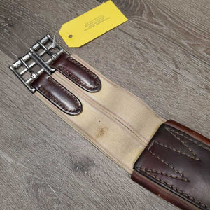Thick Padded Girth, 1x Els *gc, rubs, scratches, clean, seams: mnr dirt?residue & hair, elastic: stretched & edge rubs