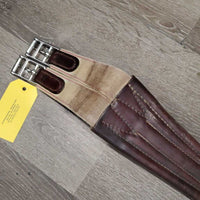 Thick Padded Girth, 1x Els *gc, rubs, scratches, clean, seams: mnr dirt?residue & hair, elastic: stretched & edge rubs
