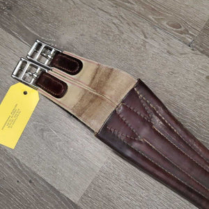 Thick Padded Girth, 1x Els *gc, rubs, scratches, clean, seams: mnr dirt?residue & hair, elastic: stretched & edge rubs