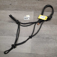 Stiff Nylon Rope Halter *UNTIED?shortened nose loop, gc, dirt, hair, rubs, frays, snags
