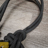 Stiff Nylon Rope Halter *UNTIED?shortened nose loop, gc, dirt, hair, rubs, frays, snags
