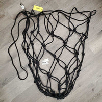 Thick Cotton Rope Hay Net, double end snap *vgc, dirt, hair, hay