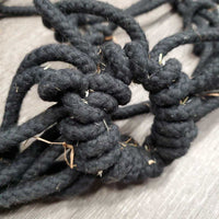 Thick Cotton Rope Hay Net, double end snap *vgc, dirt, hair, hay

