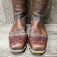 Pr Dress Boots, Zips *gc/fair, v.dirty, v.stained, toe scuffs, discolored, older

