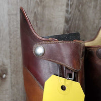 Pr Dress Boots, Zips *gc/fair, v.dirty, v.stained, toe scuffs, discolored, older