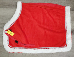 Horse Santa - Holiday Costume Set: Quarter Sheet, Santa Hat, 4 Clips *vgc, mnr hair & clumpy fleece