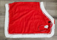 Horse Santa - Holiday Costume Set: Quarter Sheet, Santa Hat, 4 Clips *vgc, mnr hair & clumpy fleece
