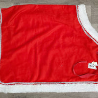 Horse Santa - Holiday Costume Set: Quarter Sheet, Santa Hat, 4 Clips *vgc, mnr hair & clumpy fleece
