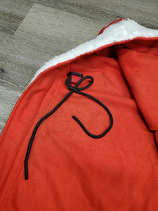 Horse Santa - Holiday Costume Set: Quarter Sheet, Santa Hat, 4 Clips *vgc, mnr hair & clumpy fleece