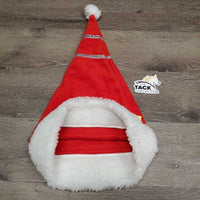 Horse Santa - Holiday Costume Set: Quarter Sheet, Santa Hat, 4 Clips *vgc, mnr hair & clumpy fleece
