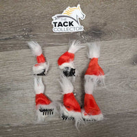Horse Santa - Holiday Costume Set: Quarter Sheet, Santa Hat, 4 Clips *vgc, mnr hair & clumpy fleece

