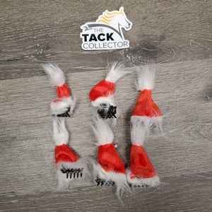 Horse Santa - Holiday Costume Set: Quarter Sheet, Santa Hat, 4 Clips *vgc, mnr hair & clumpy fleece