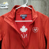 Light Fleece Lined Jacket, zipper "Canada" *vgc, clean, mnr dirt?stain, embroidery snagged inside
