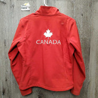 Light Fleece Lined Jacket, zipper "Canada" *vgc, clean, mnr dirt?stain, embroidery snagged inside
