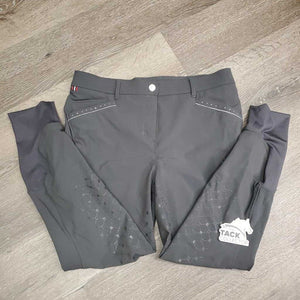 "Ingrid Klimke" Full Seat Sticky Breeches, bling, glitter *vgc/xc, mnr loose thread
