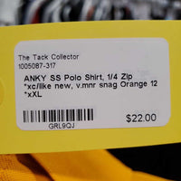 SS Polo Shirt, 1/4 Zip *xc/like new, v.mnr snag
