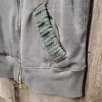 Sweatshirt Jacket, High Knitted Collar, Zipper *gc, pilly, rubs, snags, dirt?stains, inside mnr clumpy
