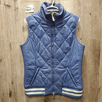 Puffy Vest, zipper *gc/fair, discolored/stained collar & front
