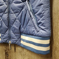 Puffy Vest, zipper *gc/fair, discolored/stained collar & front
