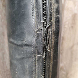 Pr Dress Boots, Zips *gc/fair, v.dirty, thin/holey edges, thin heels, undone seams, toes: scratches, faded & scuffs