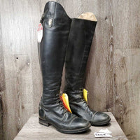 Pr Field Boots, Zipper *gc/fair, dirt, unstitched seams, thin/holey edges, scratches, scuffs, sticky/tired teeth
