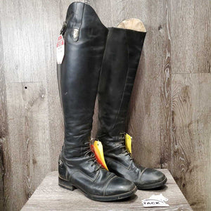 Pr Field Boots, Zipper *gc/fair, dirt, unstitched seams, thin/holey edges, scratches, scuffs, sticky/tired teeth