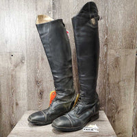 Pr Field Boots, Zipper *gc/fair, dirt, unstitched seams, thin/holey edges, scratches, scuffs, sticky/tired teeth