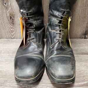 Pr Field Boots, Zipper *gc/fair, dirt, unstitched seams, thin/holey edges, scratches, scuffs, sticky/tired teeth