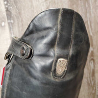 Pr Field Boots, Zipper *gc/fair, dirt, unstitched seams, thin/holey edges, scratches, scuffs, sticky/tired teeth