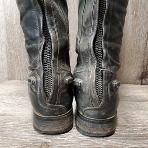 Pr Field Boots, Zipper *gc/fair, dirt, unstitched seams, thin/holey edges, scratches, scuffs, sticky/tired teeth