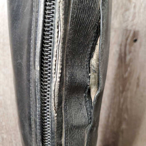 Pr Field Boots, Zipper *gc/fair, dirt, unstitched seams, thin/holey edges, scratches, scuffs, sticky/tired teeth
