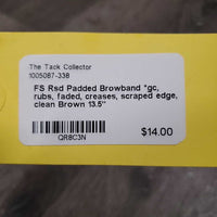 FS Rsd Padded Browband *gc, rubs, faded, creases, scraped edge, clean
