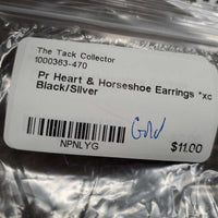 Pr Heart & Horseshoe Earrings *xc