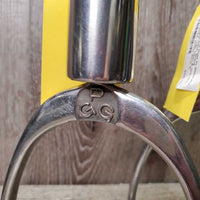 Bieman De Haas Pr Metal Pro Grip Stirrup Irons, Shock Absorbers *vgc, clean & mnr dirt, scratches, scuffs
