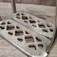 Bieman De Haas Pr Metal Pro Grip Stirrup Irons, Shock Absorbers *vgc, clean & mnr dirt, scratches, scuffs