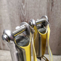 Bieman De Haas Pr Metal Pro Grip Stirrup Irons, Shock Absorbers *vgc, clean & mnr dirt, scratches, scuffs
