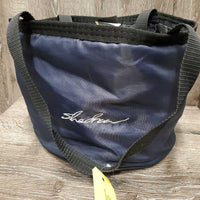 Round Padded Grooming Bag *gc/fair, clean, v.peeled inside, threads
