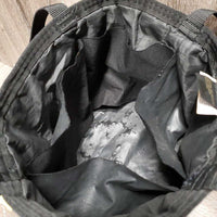 Round Padded Grooming Bag *gc/fair, clean, v.peeled inside, threads
