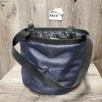 Round Padded Grooming Bag *gc/fair, clean, v.peeled inside, threads
