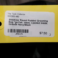 Round Padded Grooming Bag *gc/fair, clean, v.peeled inside, threads