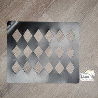 Plastic Quarter Marker Stencil, Diamonds *vgc, scuffs, dirt, bent corner
